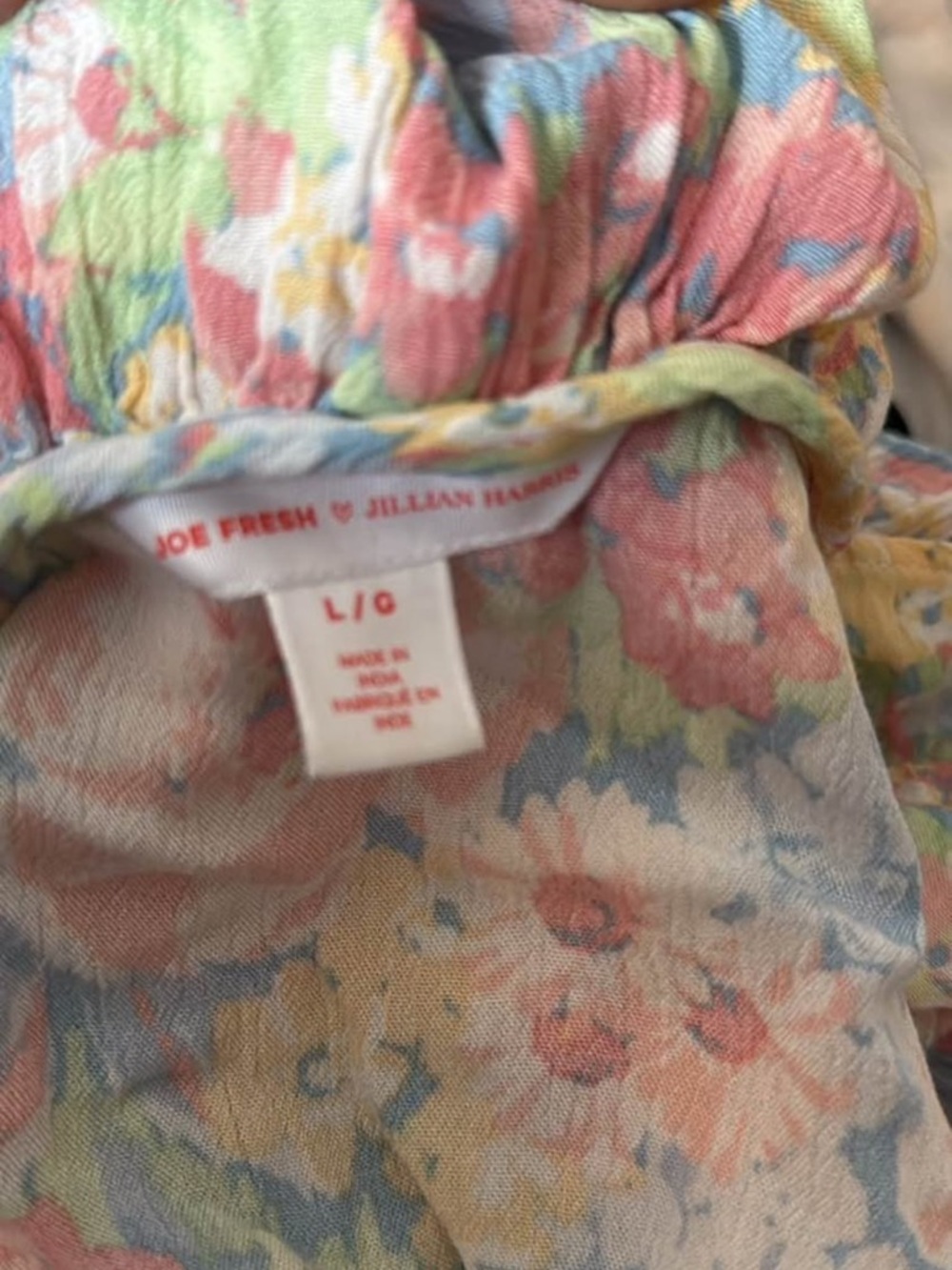 Joe Fresh x Jillian Harris Women's Floral Wrap Midi Dress in Pastel Pink - Picture 2 of 2